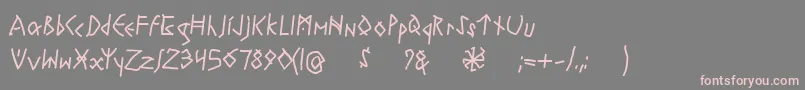 Шрифт RuneswrittenBold – розовые шрифты на сером фоне