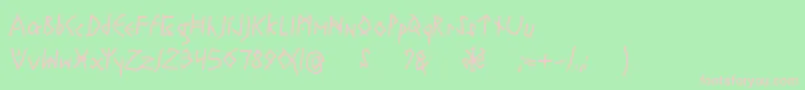 Fonte RuneswrittenBold – fontes rosa em um fundo verde