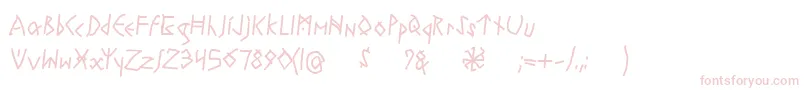 Шрифт RuneswrittenBold – розовые шрифты на белом фоне