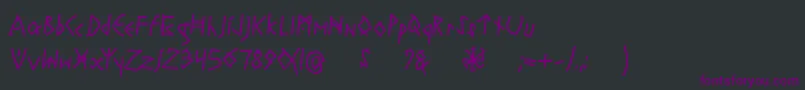 Fonte RuneswrittenBold – fontes roxas em um fundo preto