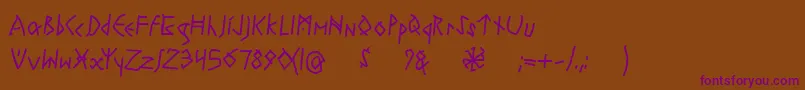 Шрифт RuneswrittenBold – фиолетовые шрифты на коричневом фоне