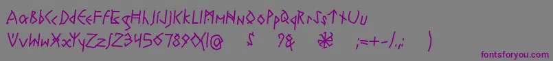 Шрифт RuneswrittenBold – фиолетовые шрифты на сером фоне