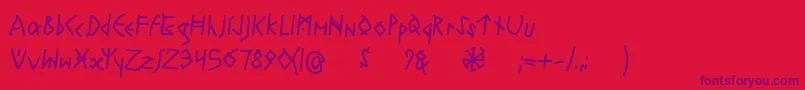 Шрифт RuneswrittenBold – фиолетовые шрифты на красном фоне