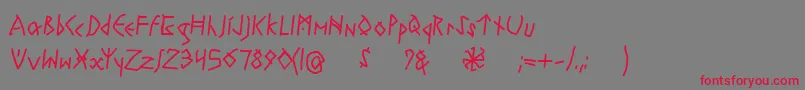 Шрифт RuneswrittenBold – красные шрифты на сером фоне