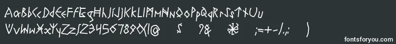 Czcionka RuneswrittenBold – białe czcionki