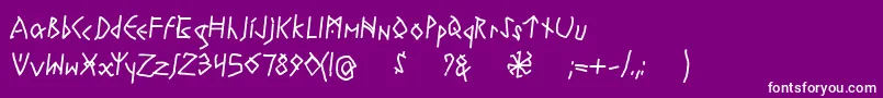 RuneswrittenBold Font – White Fonts on Purple Background