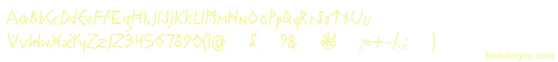 RuneswrittenBold-fontti – keltaiset fontit