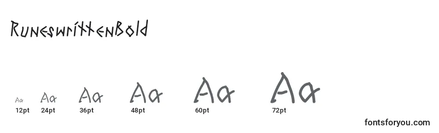 Размеры шрифта RuneswrittenBold