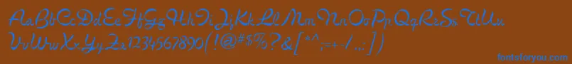 CignoMf Font – Blue Fonts on Brown Background