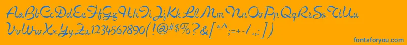 CignoMf Font – Blue Fonts on Orange Background
