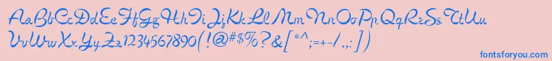 CignoMf Font – Blue Fonts on Pink Background
