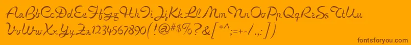 CignoMf Font – Brown Fonts on Orange Background