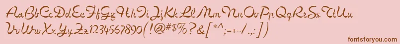 CignoMf Font – Brown Fonts on Pink Background