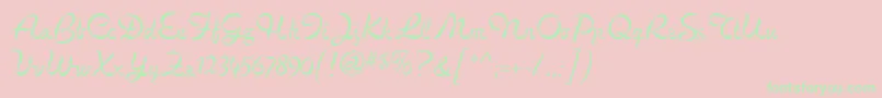 CignoMf Font – Green Fonts on Pink Background