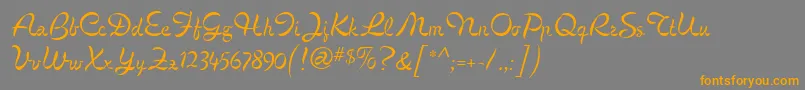CignoMf Font – Orange Fonts on Gray Background