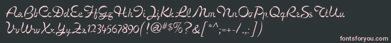 CignoMf Font – Pink Fonts on Black Background
