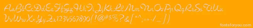 CignoMf Font – Pink Fonts on Orange Background