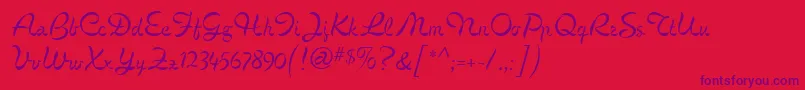 CignoMf Font – Purple Fonts on Red Background