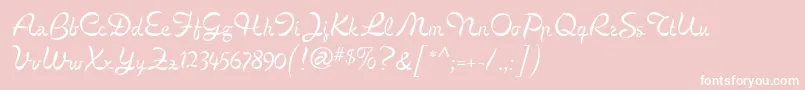Шрифт CignoMf – белые шрифты на розовом фоне