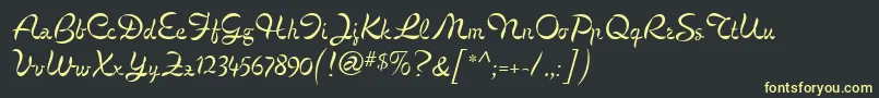 CignoMf Font – Yellow Fonts on Black Background