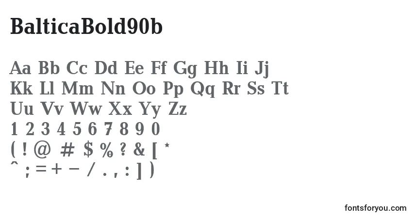 Fuente BalticaBold90b - alfabeto, números, caracteres especiales