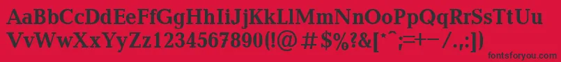 BalticaBold90b Font – Black Fonts on Red Background