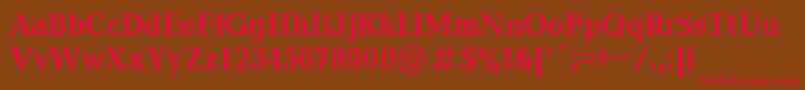 BalticaBold90b Font – Red Fonts on Brown Background