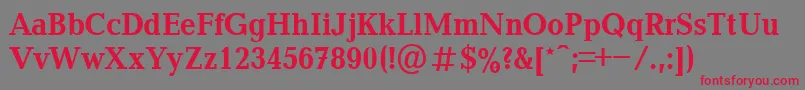 BalticaBold90b Font – Red Fonts on Gray Background