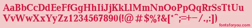 BalticaBold90b Font – Red Fonts on Pink Background
