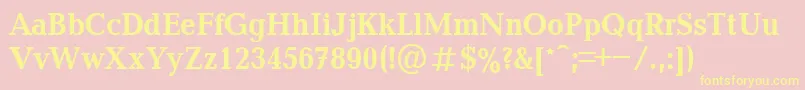 BalticaBold90b Font – Yellow Fonts on Pink Background