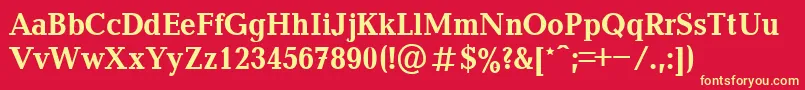 BalticaBold90b Font – Yellow Fonts on Red Background