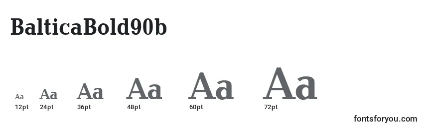 Размеры шрифта BalticaBold90b