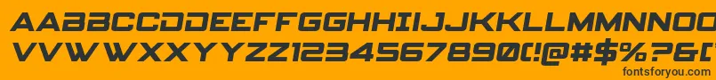 Spyagencyv3semital Font – Black Fonts on Orange Background
