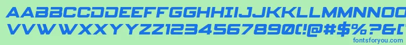 Spyagencyv3semital Font – Blue Fonts on Green Background