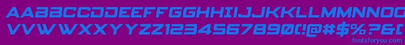 フォントSpyagencyv3semital – 紫色の背景に青い文字