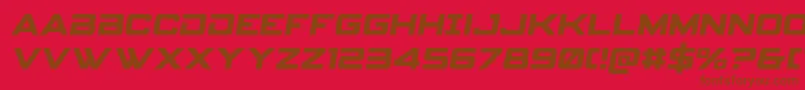 Spyagencyv3semital Font – Brown Fonts on Red Background