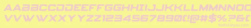 Spyagencyv3semital Font – Pink Fonts on Yellow Background