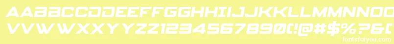 Spyagencyv3semital Font – White Fonts on Yellow Background