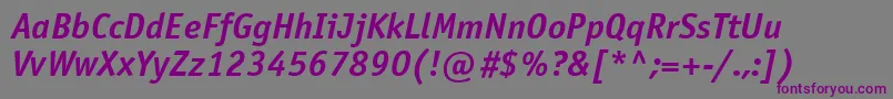 More about OfficinasansbttBolditalic Font OfficinasansbttBolditalic Font – Purple Fonts on Gray Background