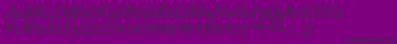 AzgaramondcItalic Font – Black Fonts on Purple Background