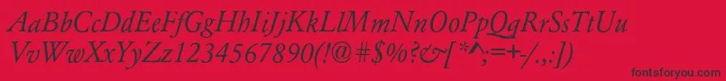 AzgaramondcItalic Font – Black Fonts on Red Background