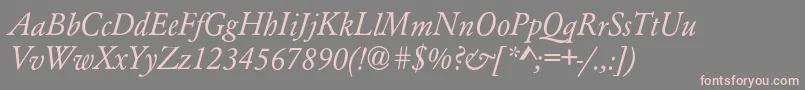 AzgaramondcItalic Font – Pink Fonts on Gray Background