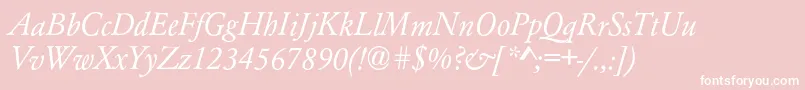 AzgaramondcItalic Font – White Fonts on Pink Background
