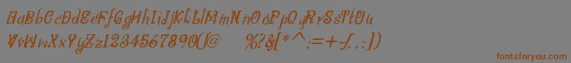 BitlingniksmusicalItalic Font – Brown Fonts on Gray Background