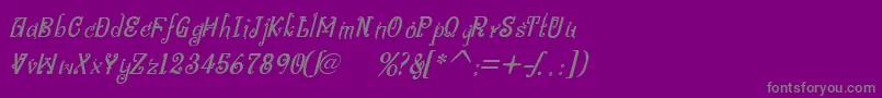 BitlingniksmusicalItalic Font – Gray Fonts on Purple Background