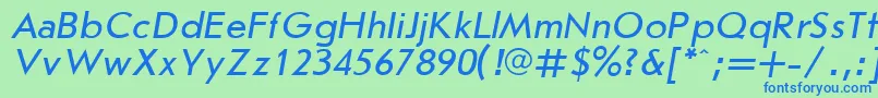 フォントJournalSansserifItalic.001.001 – 青い文字は緑の背景です。