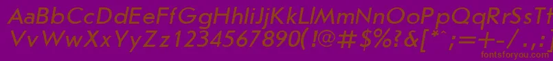 JournalSansserifItalic.001.001 Font – Brown Fonts on Purple Background