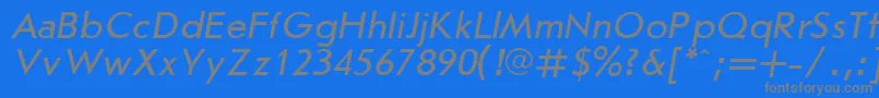 JournalSansserifItalic.001.001 Font – Gray Fonts on Blue Background