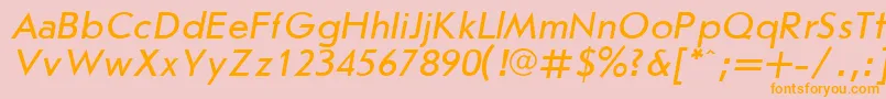 JournalSansserifItalic.001.001 Font – Orange Fonts on Pink Background