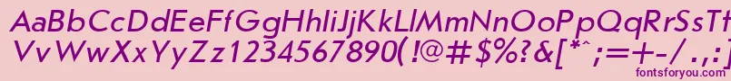 JournalSansserifItalic.001.001 Font – Purple Fonts on Pink Background